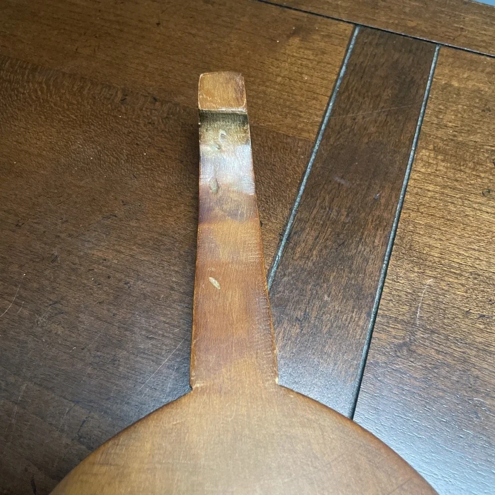 Early American Treen Ware Butter paddle scoop LARGE SPOON VTG - BEAUTIFUL!